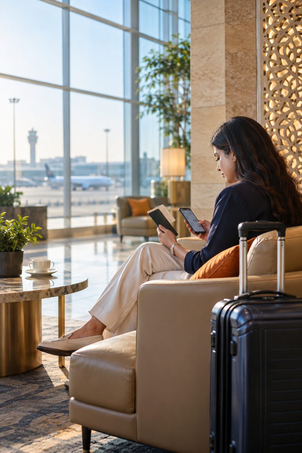 Traveler ready for departure with approved India Air Suvidha travel documents